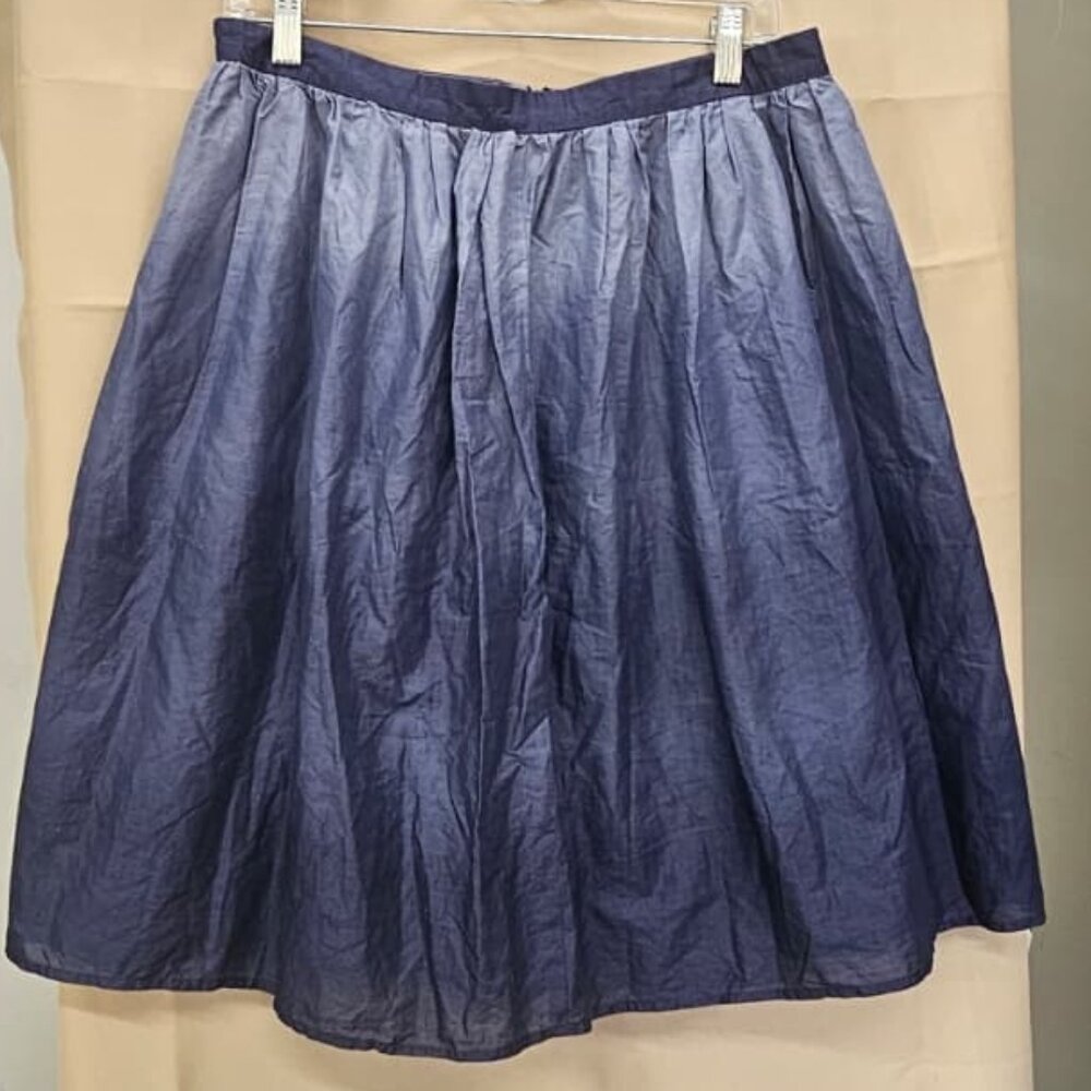 Tommy Hilfiger Women's Blue Ombre Cotton Skirt Size 8 Lightweight & Breathable